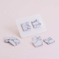 quadratische Cabochons marmoriert aus 10mm 4 Stück