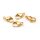 Karabinerverschlüsse aus 304 Edelstahl, 24K vergoldet, 11 mm, 4 Stück