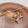 Karabinerverschlüsse aus 304 Edelstahl, 24K vergoldet, 11 mm, 4 Stück