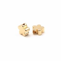 Zwischenperlen als Blume mit 18k Gold beschichtet 2...