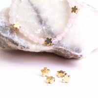 Zwischenperlen als Blume mit 18k Gold beschichtet 2...