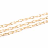Gliederkette aus Eisen in lightgoldfarben 16x7mm 1m