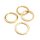flache Schlüsselringe in goldfarben 28mm 4 Stück