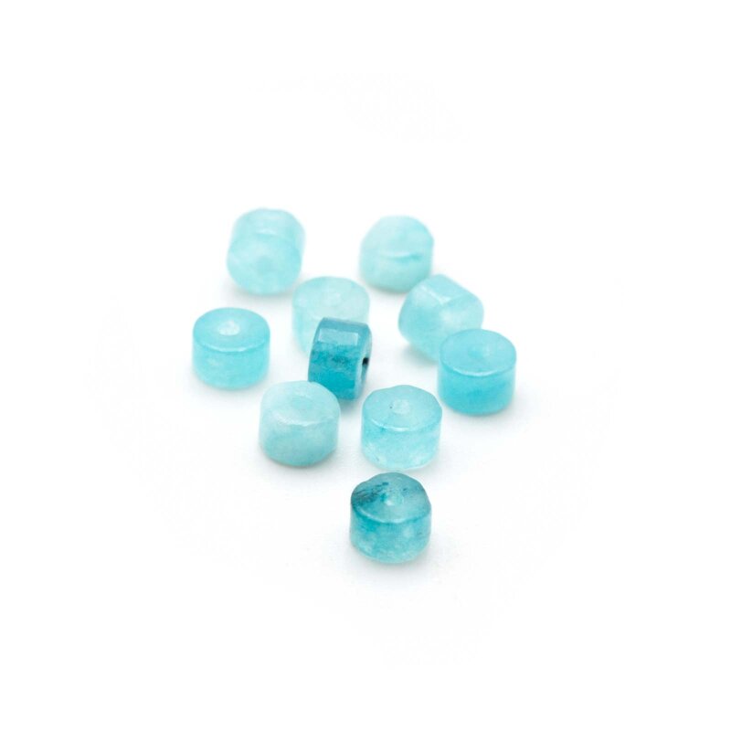 kleine Heishi Perlen aus Amazonit 3mm 10 Stück