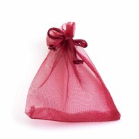 Organzasäckchen in dunkelrot 9x7,5cm 10 Stück