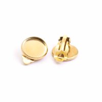 Ohrclips für 12mm Cabochons aus 304 Edelstahl in...