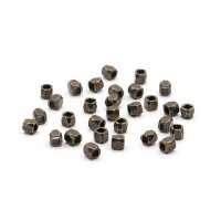 Facettierte Zwischenperlen antik bronzefarben 3 mm 30...
