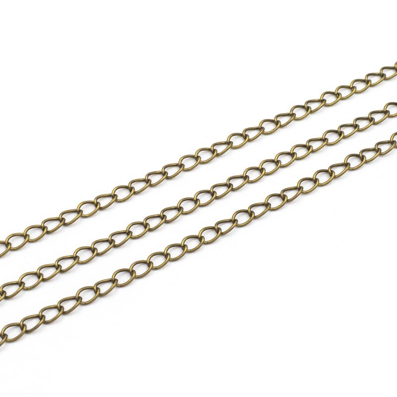 Gliederkette 6x4 mm Eisen Vintage Bronze 2 m