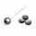 Resincabochons im Perlmutt Design in schwarz 12mm 10 Stück