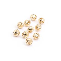 Zwischenperlen aus Messing goldfarben beschichtet 10...