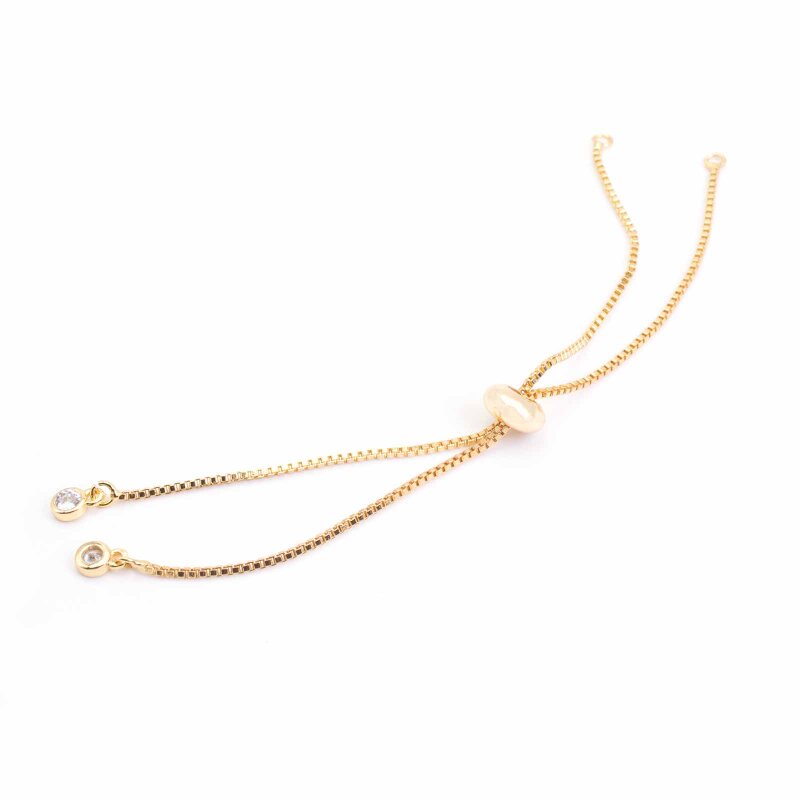 Armband Rohling aus Messing in goldfarben, 22 cm, 1 Stück