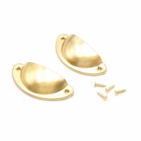Schubladengriffe Eisen Muschelgriffe Goldfarben 81x35mm 2...