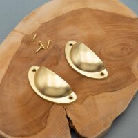 Schubladengriffe Eisen Muschelgriffe Goldfarben 81x35mm 2...