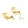 Schubladengriffe Eisen Muschelgriffe Goldfarben 81x35mm 2 Stück