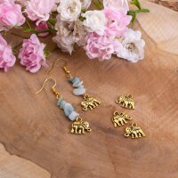 Anhänger als Elefant in antik goldfarben 8 Stück