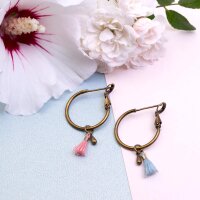 Creolen aus Messing in antik Bronzefarben 20 mm 4 Stück
