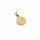 Anhänger als Münze, 304 Edelstahl goldfarben PVD-beschichtet, 12 mm, 1 Stück