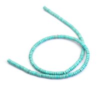 Heishi Perlen aus synthetischem Türkis 4x2mm 1...