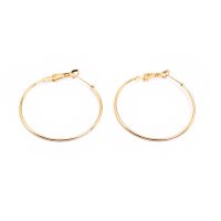 Creolen aus Messing mit einer 18k Gold Beschichtung 40mm...