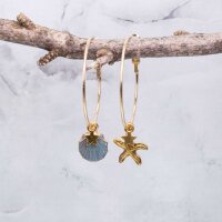 Creolen aus Messing mit einer 18k Gold Beschichtung 40mm...