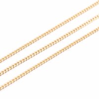 Gliederkette mit flachen Gliedern aus Messing, 18K...