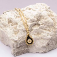 Gliederkette mit flachen Gliedern aus Messing, 18K...