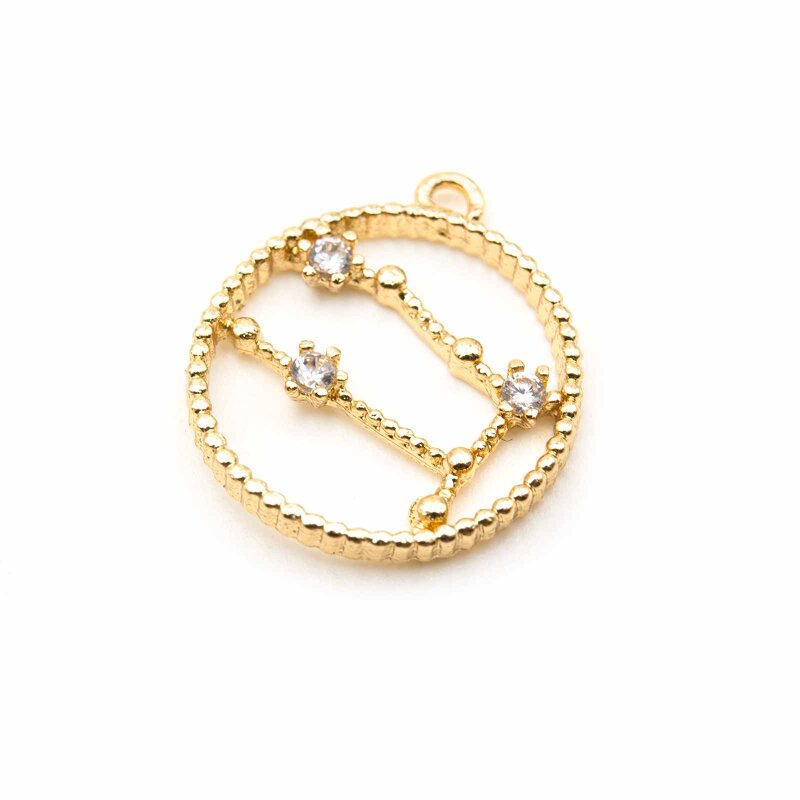 Anhänger Sternbild Zwillinge mit einer 18k Gold Beschichtung 1 Stück