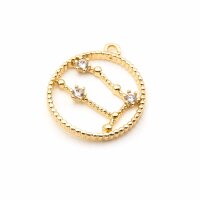 Anhänger Sternbild Zwillinge mit einer 18k Gold...