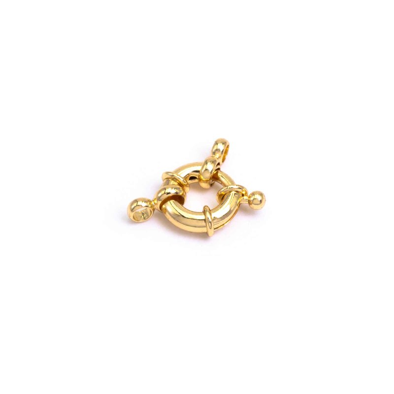 Federring aus Messing, 18K Goldbeschichtung, 1 Stück