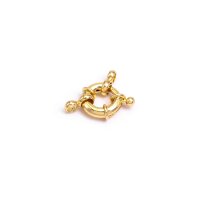 Federring aus Messing, 18K Goldbeschichtung, 1 Stück