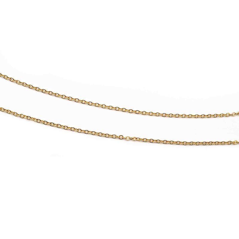 Gliederkette aus 304 Edelstahl 2,5x2 mm goldfarben ionenplattiert 1 Meter