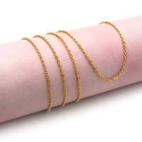 Gliederkette aus 304 Edelstahl 2,5x2 mm goldfarben...