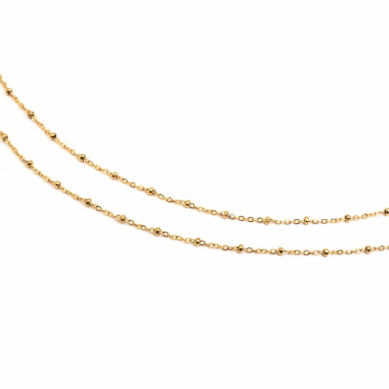 Satellitenkette 304 Edelstahl 2mm Kugeln IP-Beschichtung 1 Meter