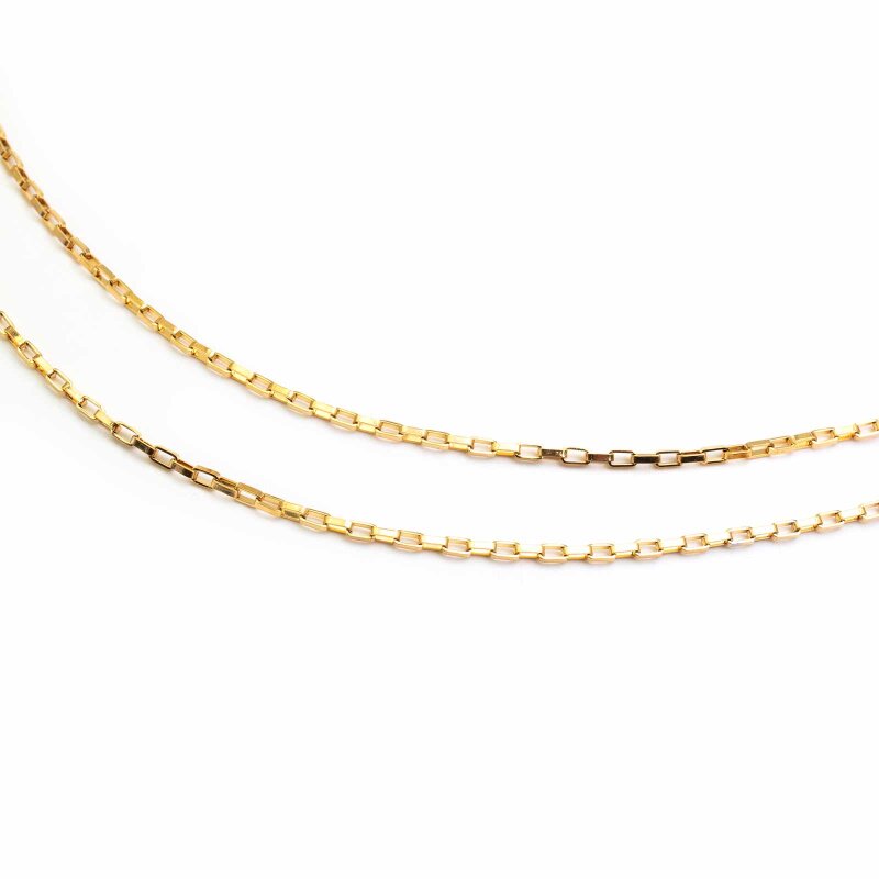 Venizianerkette 304 Edelstahl IP-Beschichtung 4x2 mm 1 Meter