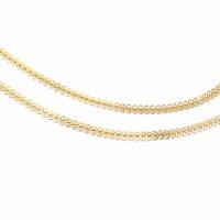 Gliederkette aus Messing, 18K Goldbeschichtung, 1 m