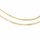 Gliederkette aus Messing, 18K Goldbeschichtung, 1 m