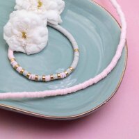 Heishiperlen aus Polymer-Ton 3mm in rosa 1 Strang