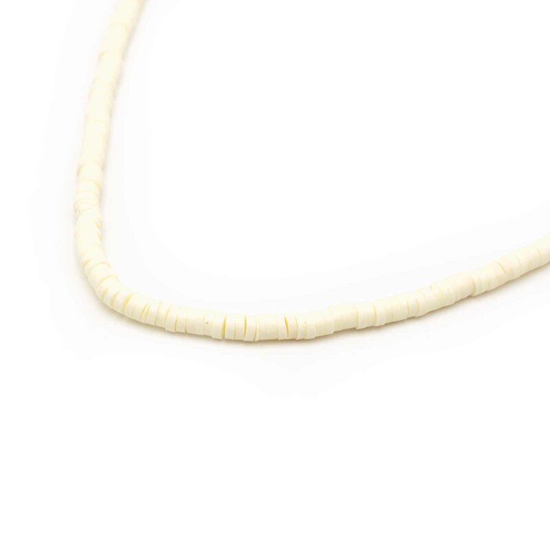 Heishiperlen aus Polymer-Ton 3mm in creme 1 Strang