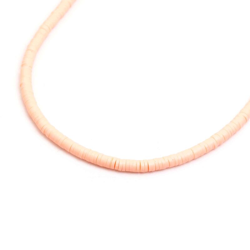 Heishiperlen aus Polymer-Ton 3mm in pfirsich 1 Strang
