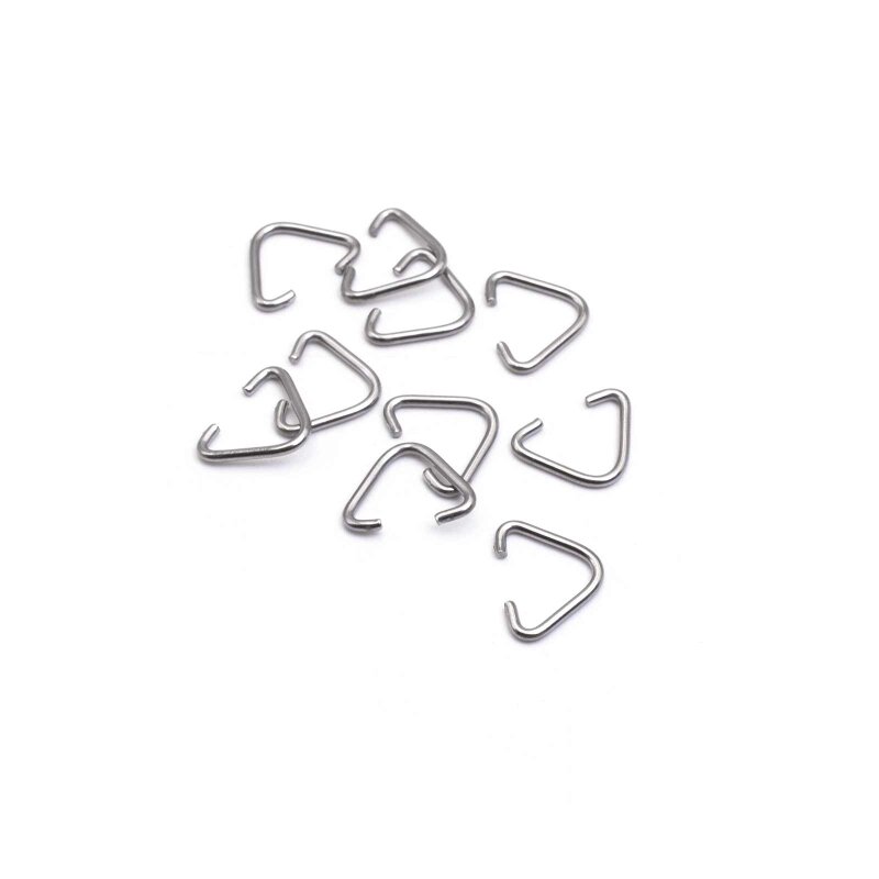 dreieckige Biegeringe in aus 304 Edelstahl in platinfarben 10x13mm 10 Stück