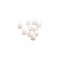 facettierte Muschelperlen in weiß 6mm 10 Stück