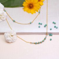 Glasschliffperlen in türkis mit Perlenglanz 4mm 50...