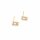 Ohrstecker mit Öse und klarem Schmuckstein 18k Gold beschichtet 2 Stück