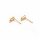 Ohrstecker mit Öse und klarem Schmuckstein 18k Gold beschichtet 2 Stück