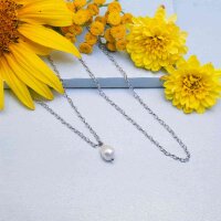 fertige Gliederkette aus Messing Platinbeschichtung 46cm...