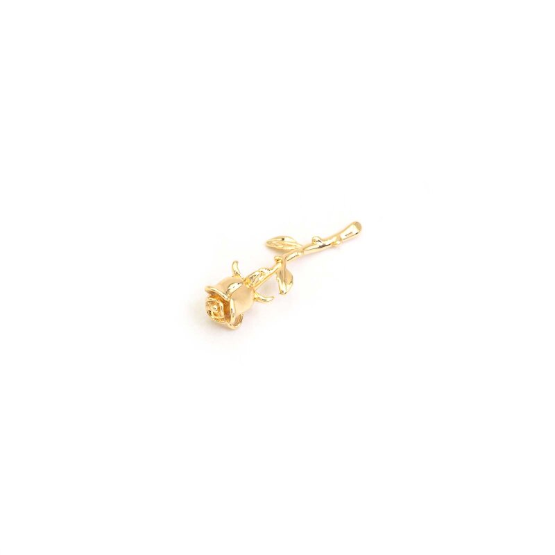 Anhänger Rose, Messing 18K goldbeschichtet, 1 Stück