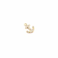 Anker Anhänger mit Zirkonia 18k Gold beschichtet 1...