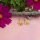 Blumen Anhänger mit Zirkonia 18k Gold beschichtet 2 Stück