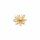 Blumen Anhänger mit Zirkonia 18k Gold beschichtet 2 Stück