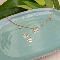 Anhänger Auge 18k Gold beschichtet 2 Stück